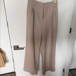 Zara Women's Beige Wide-Leg Pants